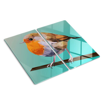 Glass kitchen board Low poly bird