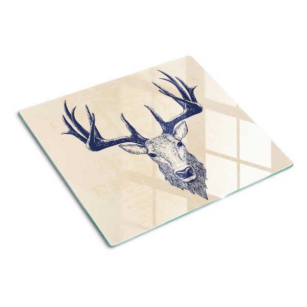 Glass kitchen board Moose with antlers