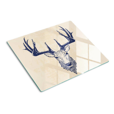 Glass kitchen board Moose with antlers