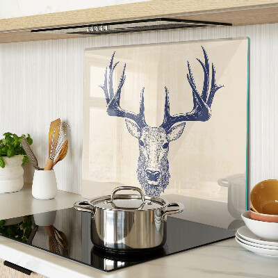 Glass kitchen board Moose with antlers