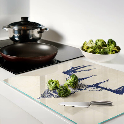 Glass kitchen board Moose with antlers