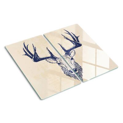 Glass kitchen board Moose with antlers