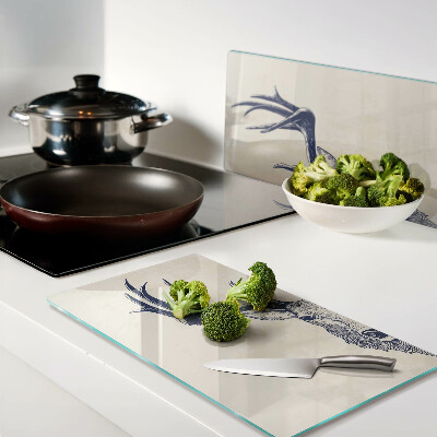 Glass kitchen board Moose with antlers