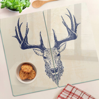 Glass kitchen board Moose with antlers