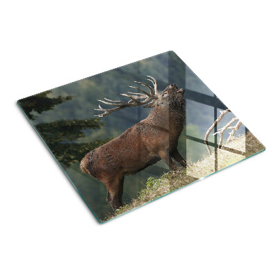 Glass chopping board Deer in its natural habitat