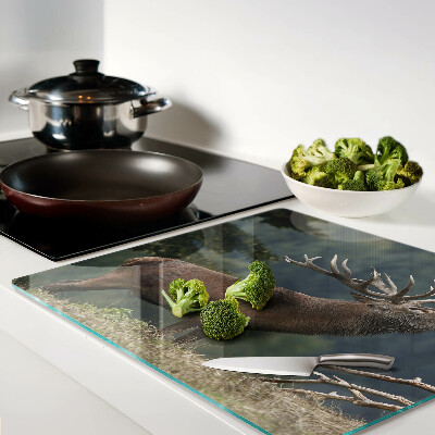 Glass chopping board Deer in its natural habitat