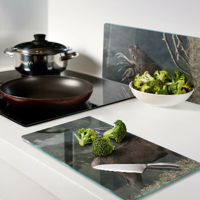Glass chopping board Deer in its natural habitat