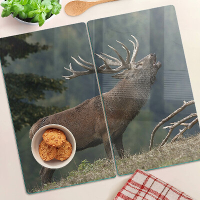 Glass chopping board Deer in its natural habitat