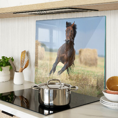 Glass chopping board Horse in the meadow