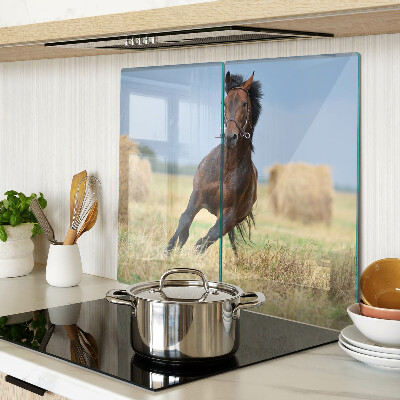 Glass chopping board Horse in the meadow