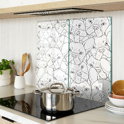 Glass kitchen board French Bulldog Dogs