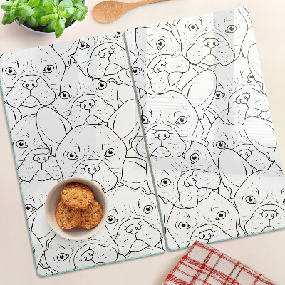 Glass kitchen board French Bulldog Dogs