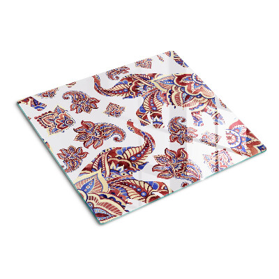 Glass chopping board Paisley pattern with flowers