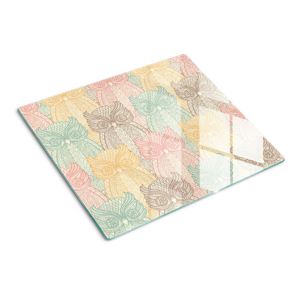 Glass kitchen board Flower and bird motif