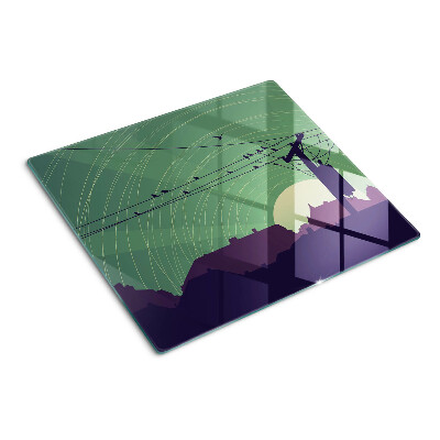 Glass chopping board Birds on Electric Wires