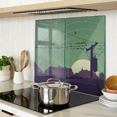 Glass chopping board Birds on Electric Wires