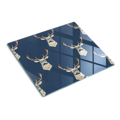 Glass chopping board Reindeer in sunglasses