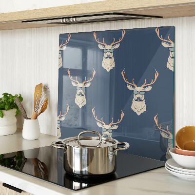 Glass chopping board Reindeer in sunglasses