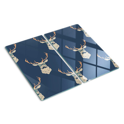 Glass chopping board Reindeer in sunglasses