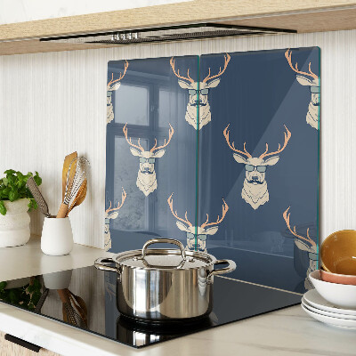 Glass chopping board Reindeer in sunglasses