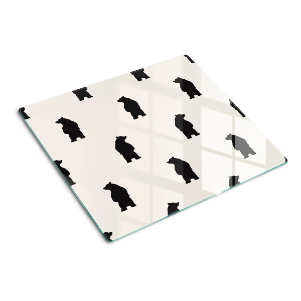 Glass kitchen board Bear Silhouettes