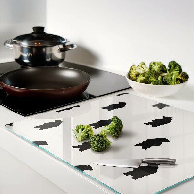 Glass kitchen board Bear Silhouettes