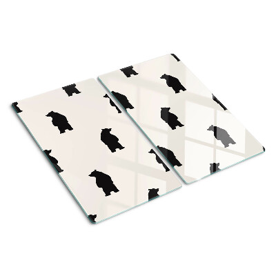 Glass kitchen board Bear Silhouettes