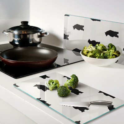 Glass kitchen board Bear Silhouettes
