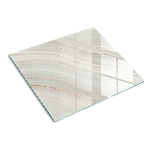 Glass kitchen board Marble with gold threads