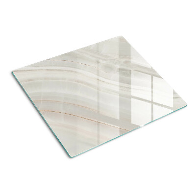 Glass kitchen board Marble with gold threads