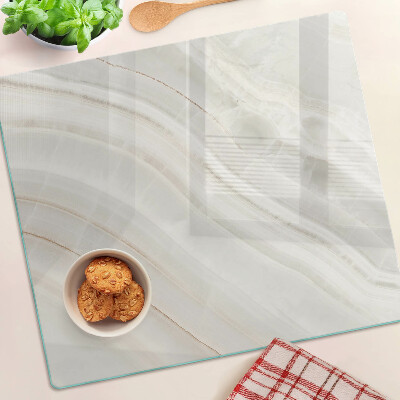 Glass kitchen board Marble with gold threads