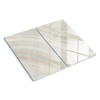 Glass kitchen board Marble with gold threads