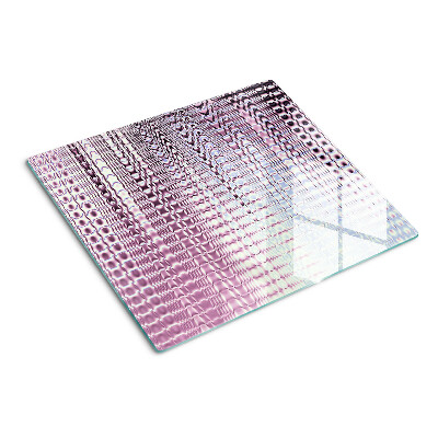 Glass kitchen board Waves in shades of pink