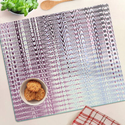 Glass kitchen board Waves in shades of pink