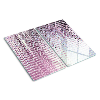 Glass kitchen board Waves in shades of pink