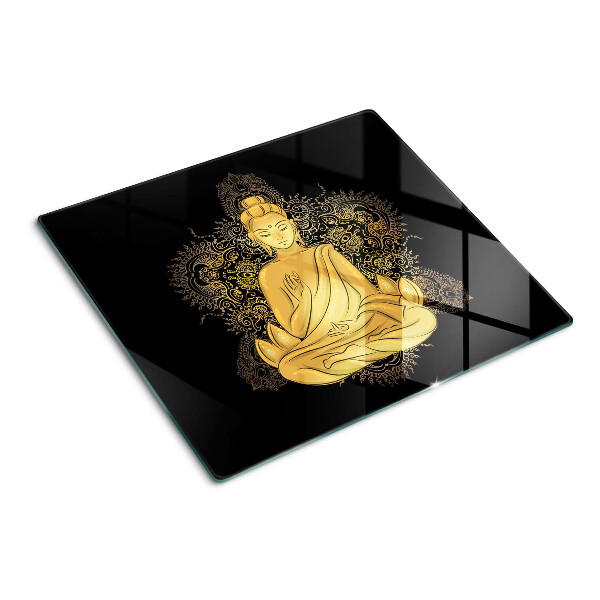 Glass kitchen board Buddha in meditation