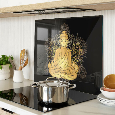 Glass kitchen board Buddha in meditation
