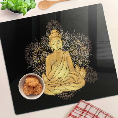 Glass kitchen board Buddha in meditation