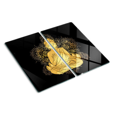 Glass kitchen board Buddha in meditation