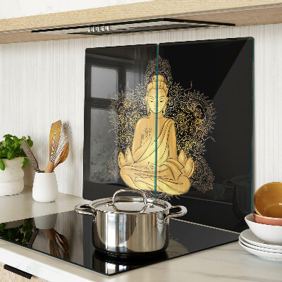Glass kitchen board Buddha in meditation