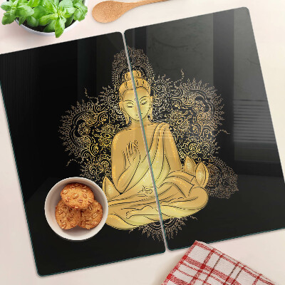 Glass kitchen board Buddha in meditation