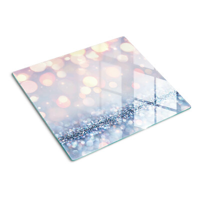 Glass kitchen board Sparkling lights with diamond accent