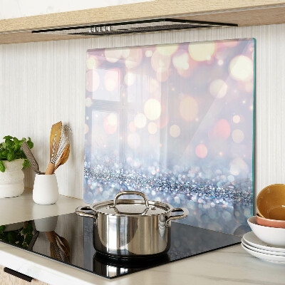 Glass kitchen board Sparkling lights with diamond accent
