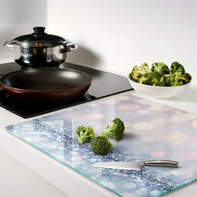 Glass kitchen board Sparkling lights with diamond accent