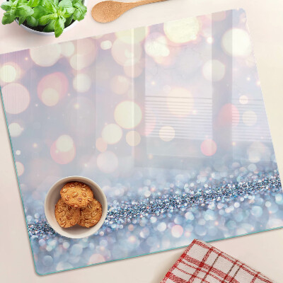 Glass kitchen board Sparkling lights with diamond accent