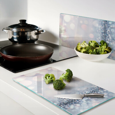 Glass kitchen board Sparkling lights with diamond accent