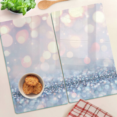 Glass kitchen board Sparkling lights with diamond accent