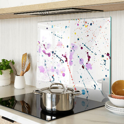 Glass kitchen board Abstract style paint splashes
