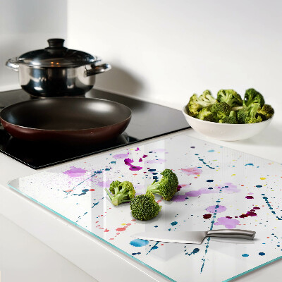 Glass kitchen board Abstract style paint splashes