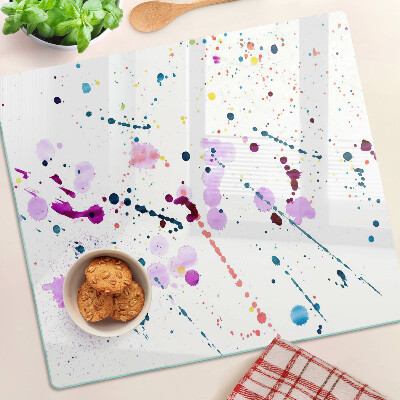 Glass kitchen board Abstract style paint splashes